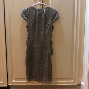 H&M Zip-up Plaid Business Dress With Belt - XS